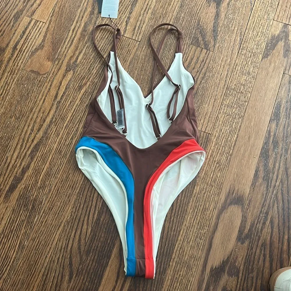 Oneone Swim x Free People Thalya One Piece Swimsuit in Brown